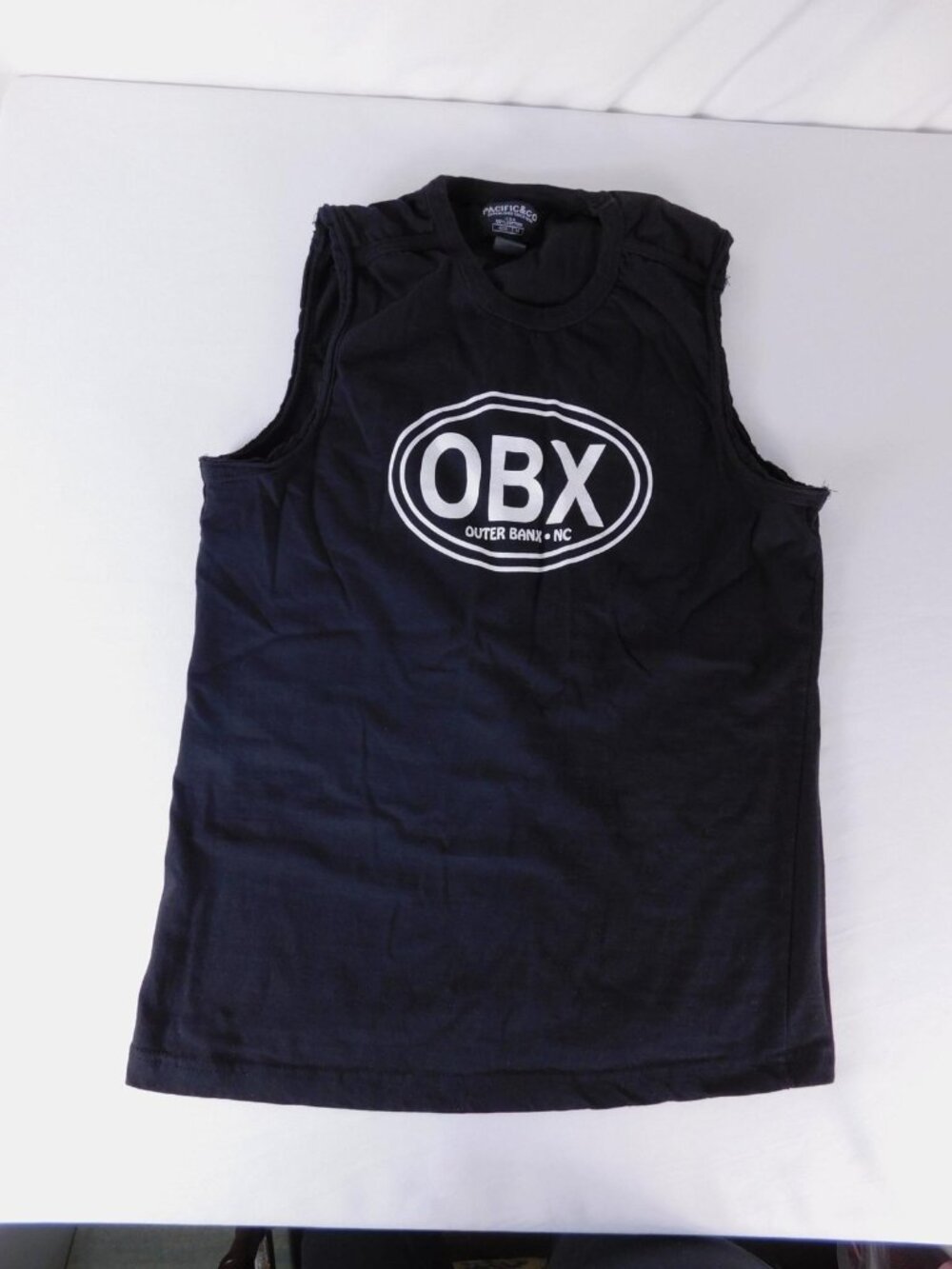 OBX Shirt Mens M Black Outer Banx NC Graphic Sleeveless Tee Tank Pacific & Co